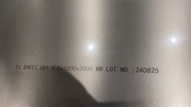 TITANIUM SHEET FOR ASTM B265 GR1